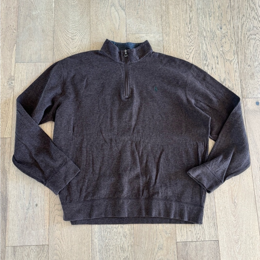 Ralph Lauren Polo Half Zip Pullover Brown XL